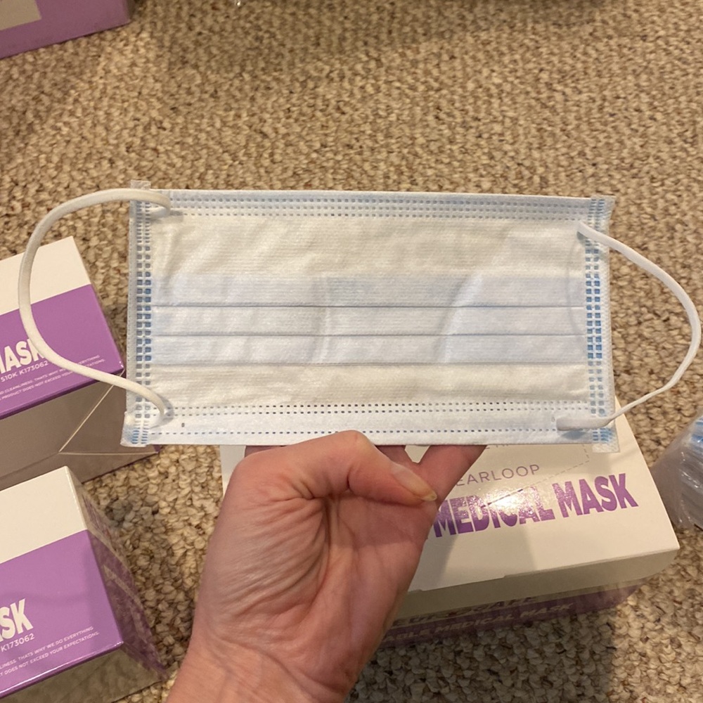 NIB Medi Safe 4 Boxes of 50 Pleated Earloop Disposable Face Masks Latex Free - Picture 7 of 15